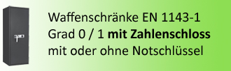 Waffenschrank 0 oder Grad 1 nach EN 1143-1 mit Zahlenschloss als Waffentresor kaufen